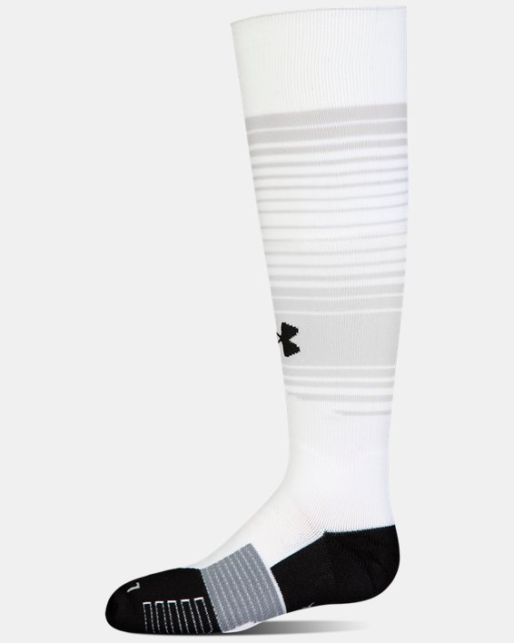 Kids' UA Global Performance Over-The-Calf Soccer Socks, White, pdpMainDesktop image number 1